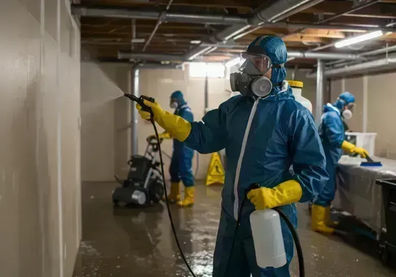 Basement Sanitization and Antimicrobial Treatment process in Springfield, IL