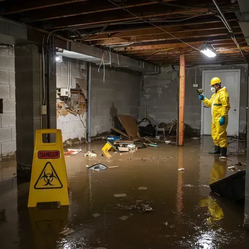 Flooded Basement Electrical Hazard in Springfield, IL Property